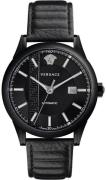 Versace Miesten kello V18030017 Aiakos Musta/Nahka Ø44 mm