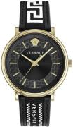 Versace Miesten kello VE5A01921 V Circle Musta/Nahka Ø42 mm