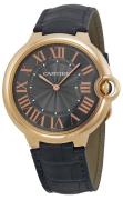 Cartier Miesten kello W6920089 Ballon Blue Harmaa/Nahka Ø40 mm