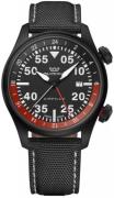 Glycine Miesten kello GL0438 Airpilot Gmt Musta/Nahka Ø44 mm