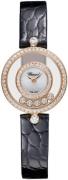 Chopard Naisten kello 203957-5214 Happy Diamonds Valkoinen/Nahka