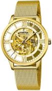 Festina Miesten kello F20667-1 Classic Luurankokello/Kullansävytetty