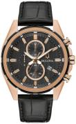 Bulova Miesten kello 98A262 Musta/Nahka Ø39 mm