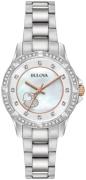 Bulova Naisten kello 98L232 Crystal Valkoinen/Teräs Ø30 mm