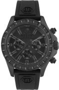 Philipp Plein Miesten kello PWVAA0423 Street Couture Musta/Kumi Ø43