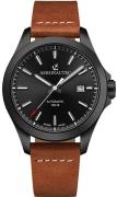 Aeronautec Miesten kello ANT-44077.11 Airborne Musta/Nahka Ø42 mm