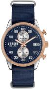 Versus by Versace Miesten kello S66090016 Sininen/Tekstiili Ø44 mm