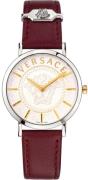 Versace Naisten kello VEK400221 V Icon Hopea/Nahka Ø36 mm