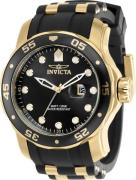 Invicta Miesten kello 39097 Pro Diver Musta/Kullansävytetty teräs