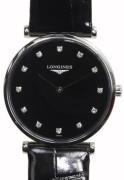 Longines Naisten kello L4.512.4.58.2 Grande Classique Musta/Nahka