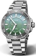 Oris Miesten kello 01 743 7734 4197-SET Aquis Vihreä/Teräs Ø43.5 mm