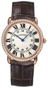 Cartier Naisten kello WR000651 Ronde Hopea/Nahka Ø36 mm