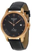 Tissot Miesten kello T006.408.36.057.00 Le Locle Musta/Nahka Ø39.3 mm