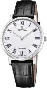 Festina Miesten kello F20012-2 Swiss Made Valkoinen/Nahka Ø39 mm