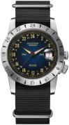 Glycine Miesten kello GL0477 Airman Vintage Sininen/Tekstiili Ø44 mm