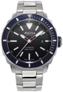 Alpina Miesten kello AL-525LBN4V6B Seastrong Musta/Teräs Ø44 mm