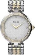 Timex Naisten kello TW2V02700 Asheville Valkoinen/Kullansävytetty