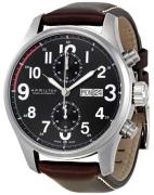 Hamilton Miesten kello H71716533 Khaki Field Musta/Nahka Ø44 mm