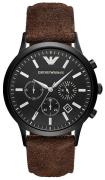 Emporio Armani Miesten kello AR11078 Musta/Nahka Ø43 mm