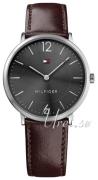 Tommy Hilfiger Miesten kello 1710352 Ultra Slim Harmaa/Nahka Ø40 mm