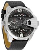 Diesel Chronograph Miesten kello DZ7376 Musta/Nahka Ø55 mm