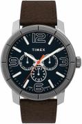 Timex Miesten kello TW2U15300 Sininen/Nahka Ø44 mm