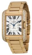 Cartier Tank Anglaise Naisten kello WT100003 Hopea/18K punakultaa