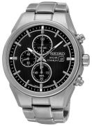 Seiko Chronograph Miesten kello SSC367P1 Musta/Titaani Ø42 mm