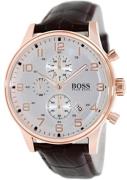 Hugo Boss Aeroliner Miesten kello 1512519 Hopea/Nahka Ø44 mm