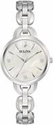 Bulova Naisten kello 96P230 Valkoinen/Teräs Ø28 mm