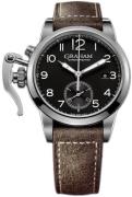 Graham Chronofighter Miesten kello 2CXAS.B01A Musta/Nahka Ø42 mm