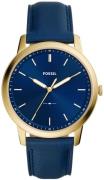 Fossil Miesten kello FS5789 The Minimalist 3H Sininen/Nahka Ø44 mm