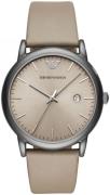 Emporio Armani Miesten kello AR11116 Dress Harmaa/Nahka Ø43 mm