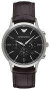 Emporio Armani Miesten kello AR2482 Dress Musta/Nahka Ø43 mm