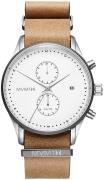 MVMT Miesten kello D-MV01-WT Voyager Valkoinen/Nahka Ø42 mm