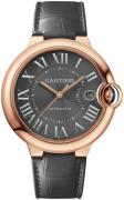 Cartier Miesten kello WGBB0050 Ballon Bleu De Harmaa/Nahka Ø40 mm