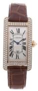 Cartier Miesten kello WB704751 Tank Americaine Hopea/Nahka