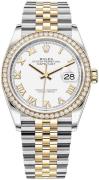 Rolex Naisten kello 126283RBR-0015 Datejust 36 Valkoinen/18K