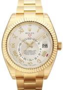 Rolex Miesten kello 326938-0001 Sky-Dweller Hopea/18K valkokultaa