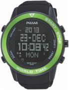 Pulsar Miesten kello PQ2033X1 LCD/Kumi Ø47 mm