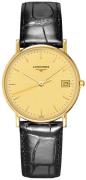 Longines Miesten kello L4.743.6.32.0 Presences Kullattu/Nahka Ø33.5