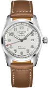 Longines Miesten kello L3.810.4.73.4 Spirit Hopea/Nahka Ø40 mm