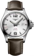 Longines Miesten kello L3.726.4.76.4 Conquest V.H.P. Hopea/Nahka Ø43