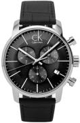 Calvin Klein Miesten kello K2G271C3 City Musta/Nahka Ø43 mm