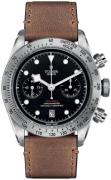 Tudor Miesten kello 79350-0002 Black Bay Chrono Musta/Nahka Ø41 mm