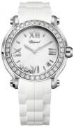 Chopard Naisten kello 278475-3018 Happy Sport Valkoinen/Kumi Ø36 mm