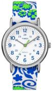 Timex Naisten kello TW2P90300 Weekender Valkoinen/Tekstiili Ø38 mm