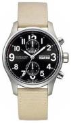 Hamilton Miesten kello H71716933 Khaki Musta/Nahka Ø44 mm