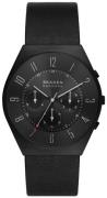 Skagen Miesten kello SKW6843 Grenen Chronograph Musta/Nahka Ø42 mm