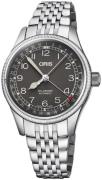 Oris 01 754 7749 4064-07 8 17 22 Aviation Musta/Teräs Ø36 mm